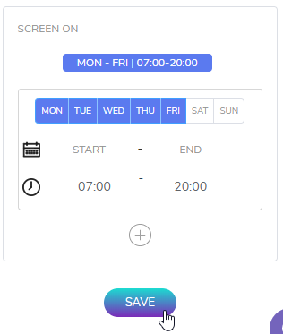 Save settings