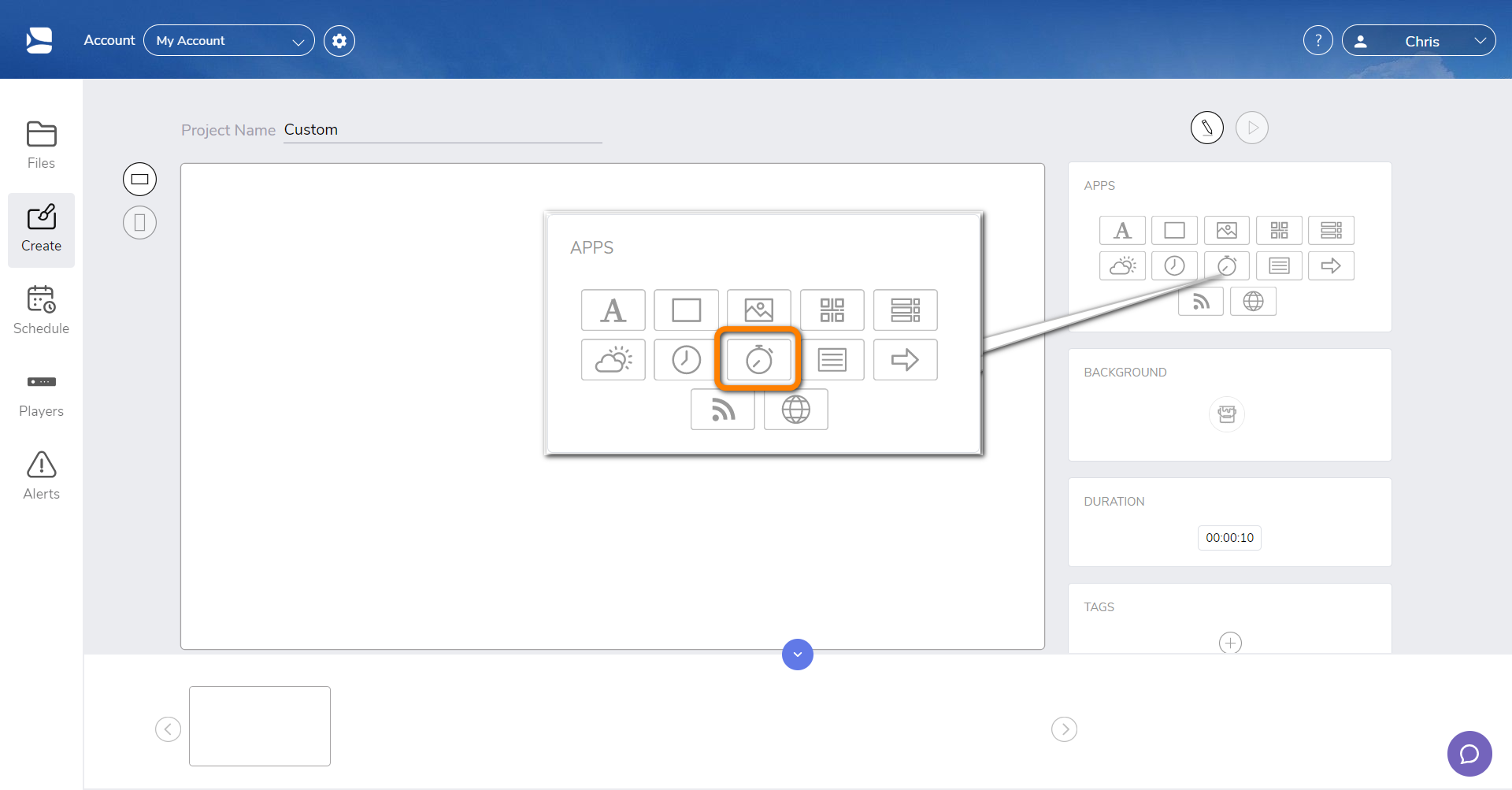 Countdown-app-select-from-project-edit-page.png
