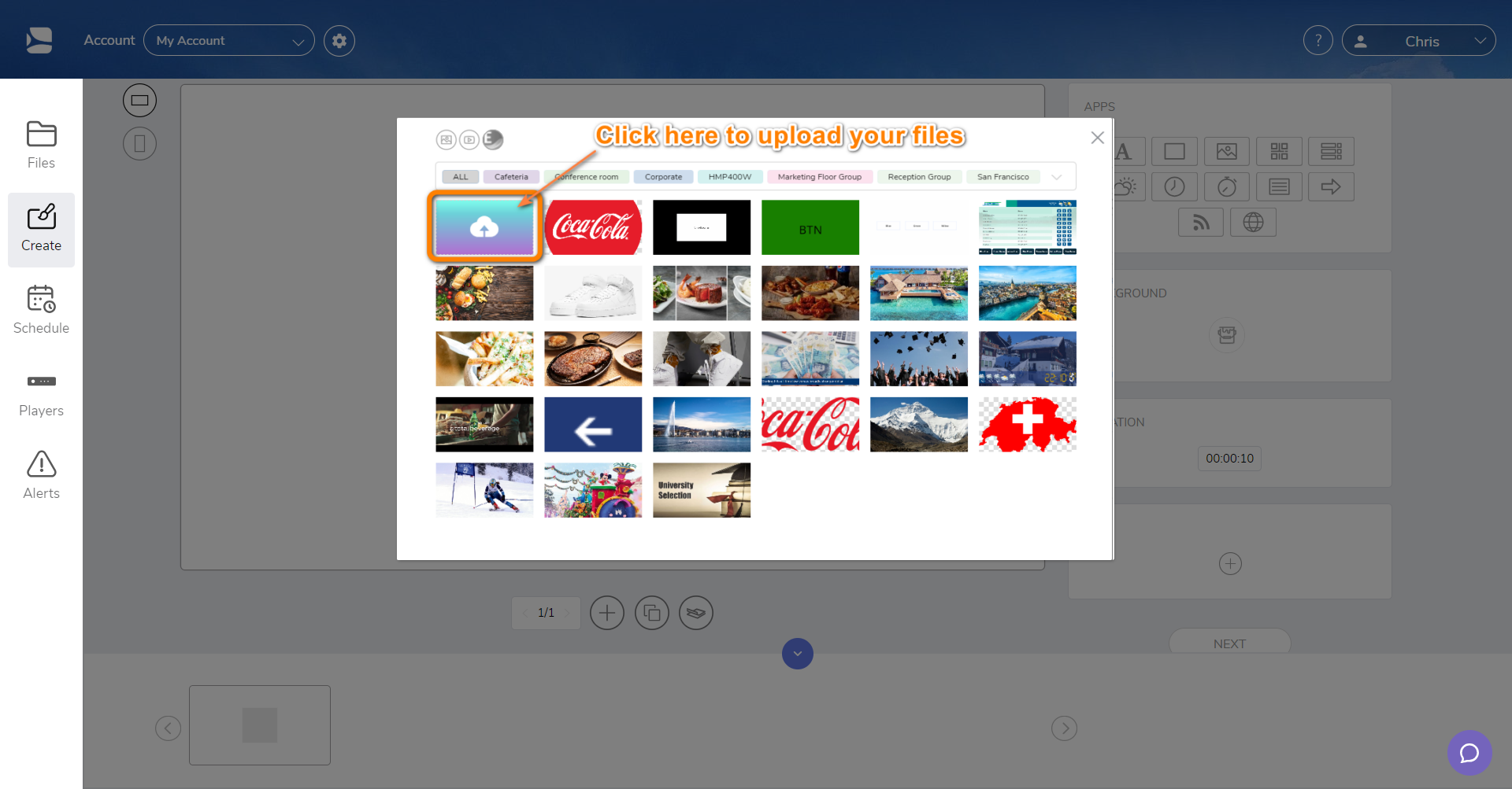 Media-app-media-picker-upload-button-marked.png