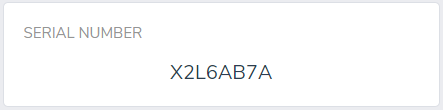 Serial number field