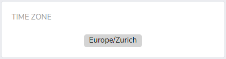 Timezone selector