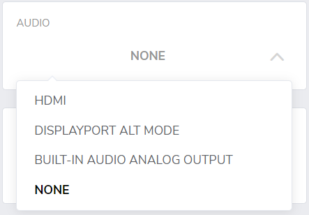 Audio source options