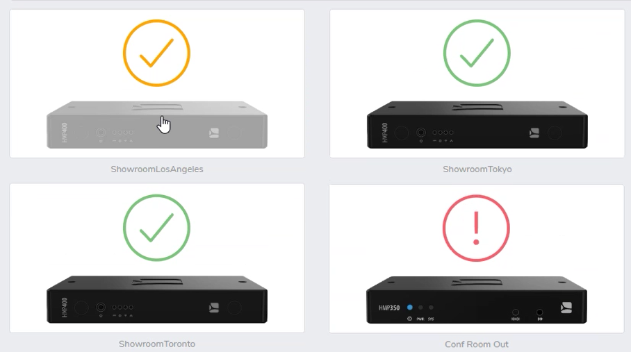Status icons: online, offline, slow sync, update